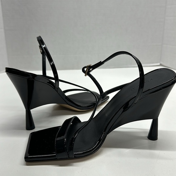 Gia Borghini RHW Rosie High Heels Shoes Square Toe Patent Leather Black Size 7 - Picture 9 of 14